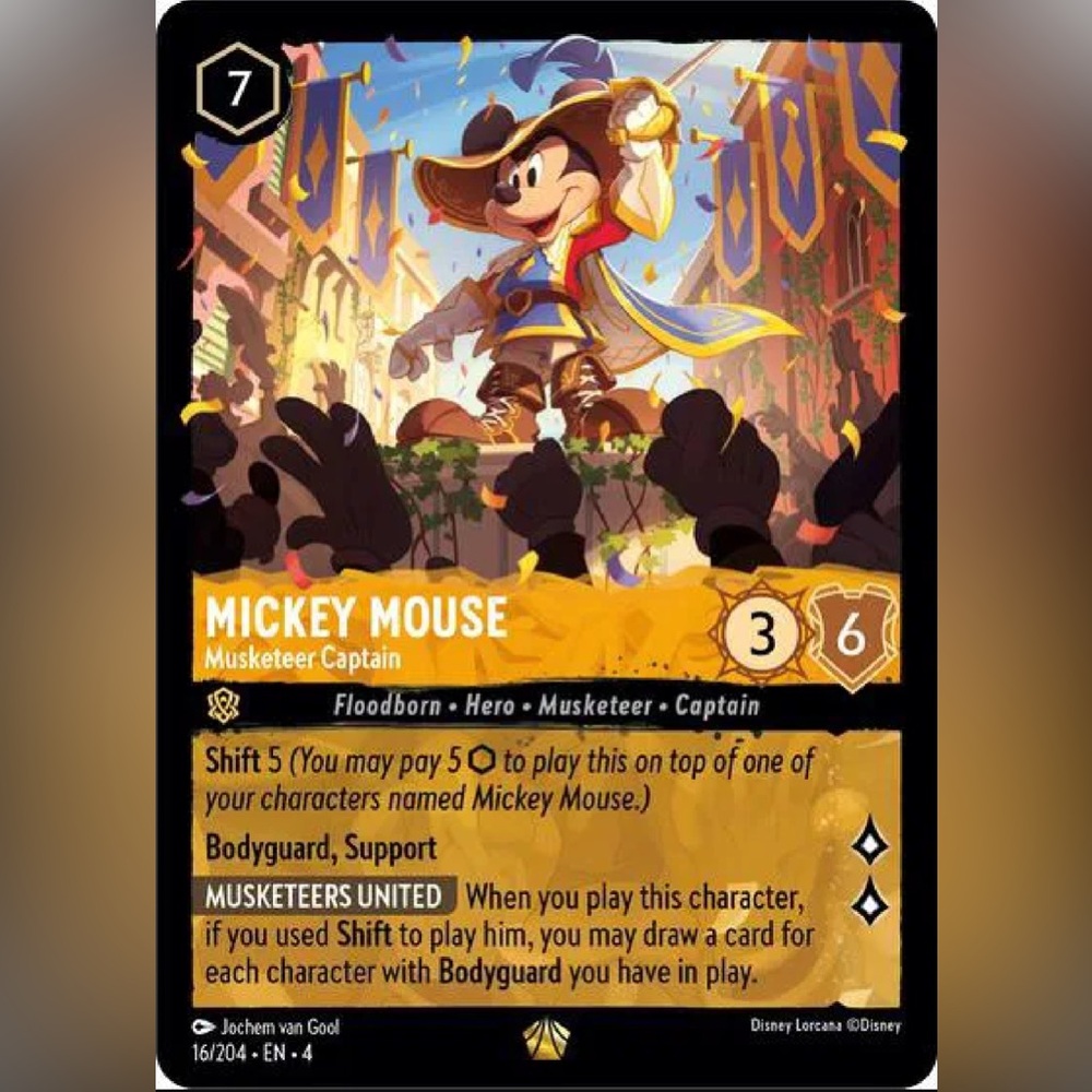 Disney Lorcana Mickey Mouse Legendary Card 16/204 EN 4 Non Foil